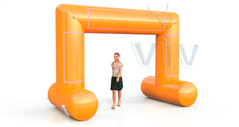Rectangular Self - standing gate 4 m commercial promotional inflatable gate